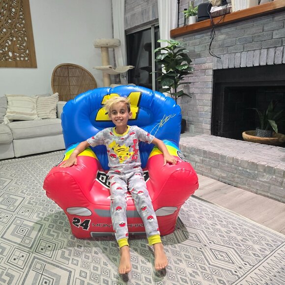 Jeff Gordon Inflatable Race Car Chair For Kids With DuPont Pepsi & GMAC Logos - - Picture 2 of 10